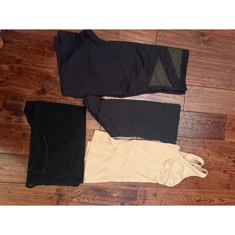 Cacique Shapewear Bundle Size 18/20 Cami High Waist Brief and Thigh Shaper Black